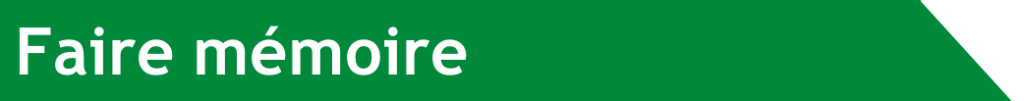 Faire mémoire